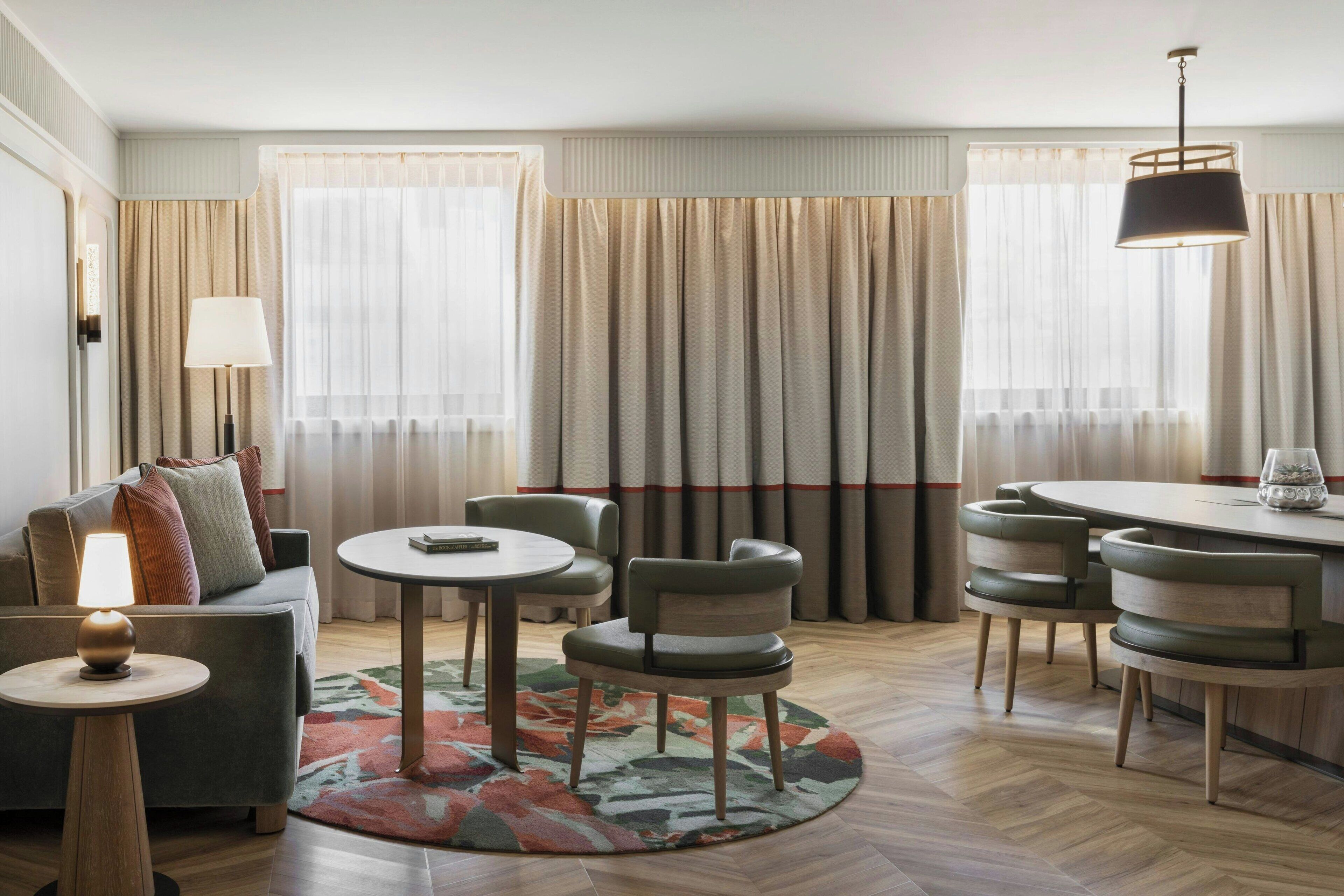 Suite, 1 Bedroom (View) | Living room | 49-inch flat-screen TV with satellite channels, TV, pay movies