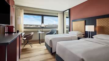 1 室のベッドルーム、低刺激性寝具、セーフティボックス (室内)、デスク