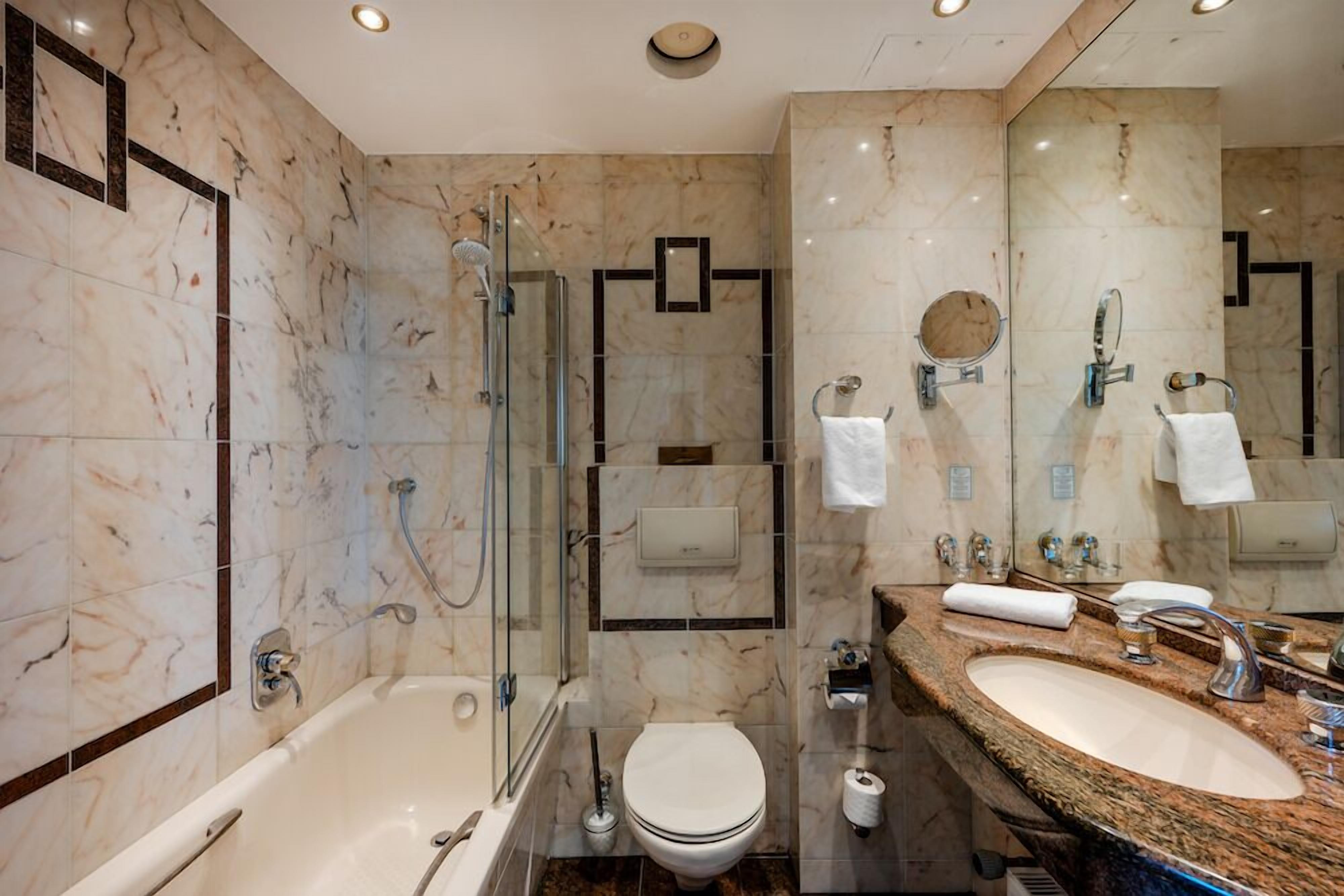 suite | bathroom | eco-friendly toiletries, hair dryer, towels, soap
