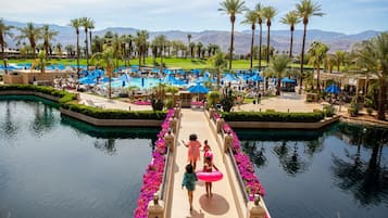 5 outdoor pools, open 8:00 AM to 10:00 PM, cabanas (surcharge)