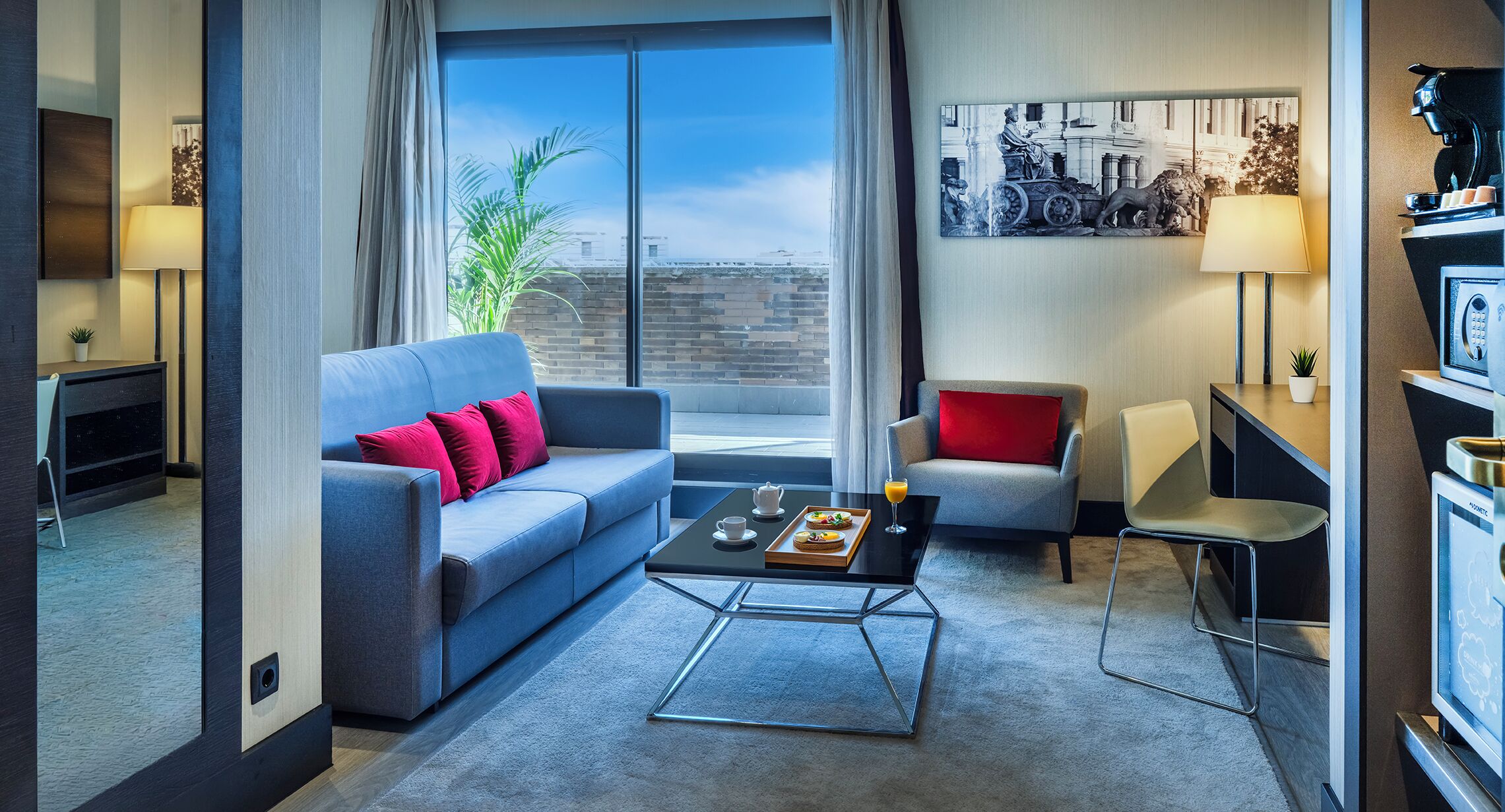 Executive-huone, 1 keskisuuri parisänky, terassi | Terassi/patio