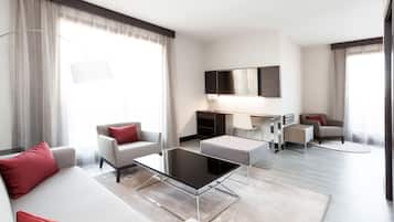 Een 37-inch ledtelevisie met satellietzenders en een televisie