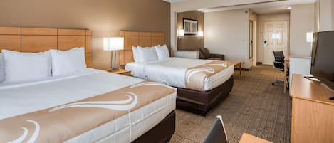 Suite, Non Smoking (2 Queen Beds) | Desk, iron/ironing board, free WiFi, bed sheets