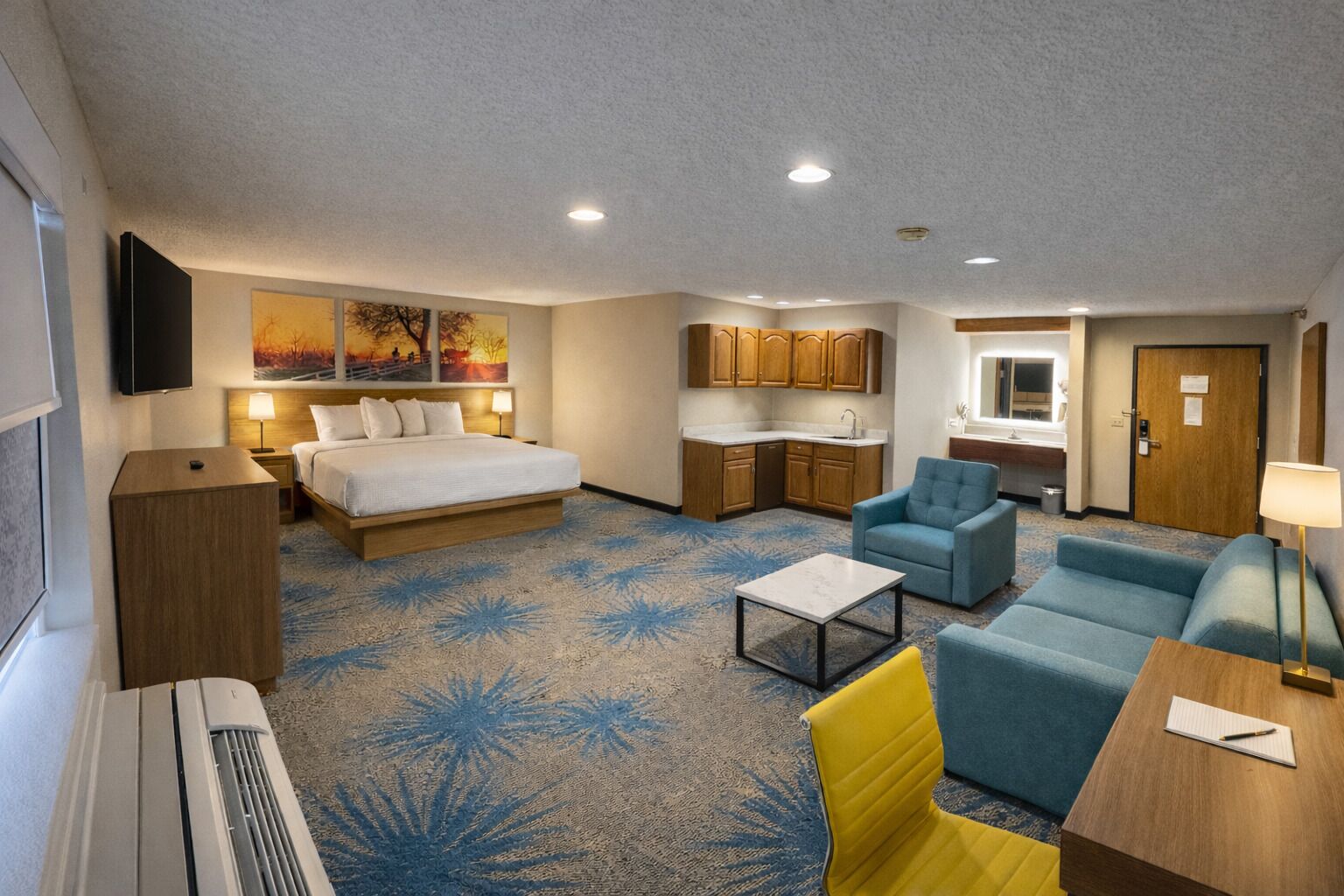 Individually decorated, soundproofing, iron/ironing board, rollaway beds