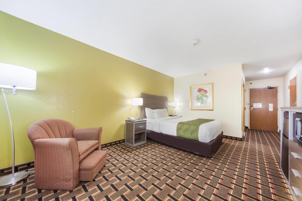 Chambre, 1 grand lit, accessible aux personnes à mobilité réduite, non-fumeur | Bureau, espace de travail pour ordinateurs portables