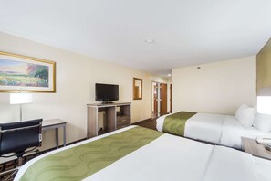 Suite, 2 Queen Beds, Non Smoking | 1 bedroom, desk, laptop workspace, blackout drapes