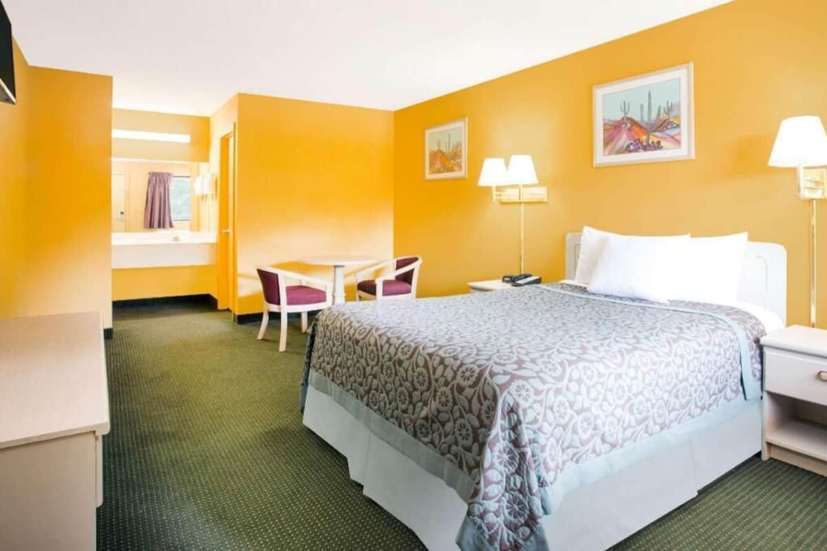 Blackout drapes, iron/ironing board, free WiFi, bed sheets