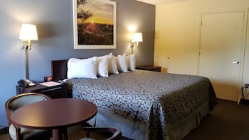 Blackout curtains, iron/ironing board, free WiFi, bed sheets