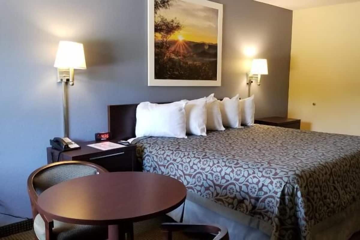Blackout drapes, iron/ironing board, free WiFi, bed sheets