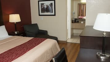 Desk, blackout curtains, iron/ironing board, free cots/infant beds