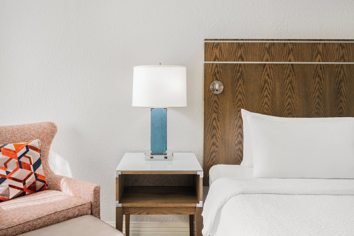 In-room safe, desk, laptop workspace, blackout curtains