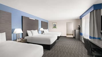 Room, Multiple Beds | Desk, blackout drapes, iron/ironing board, free cribs/infant beds