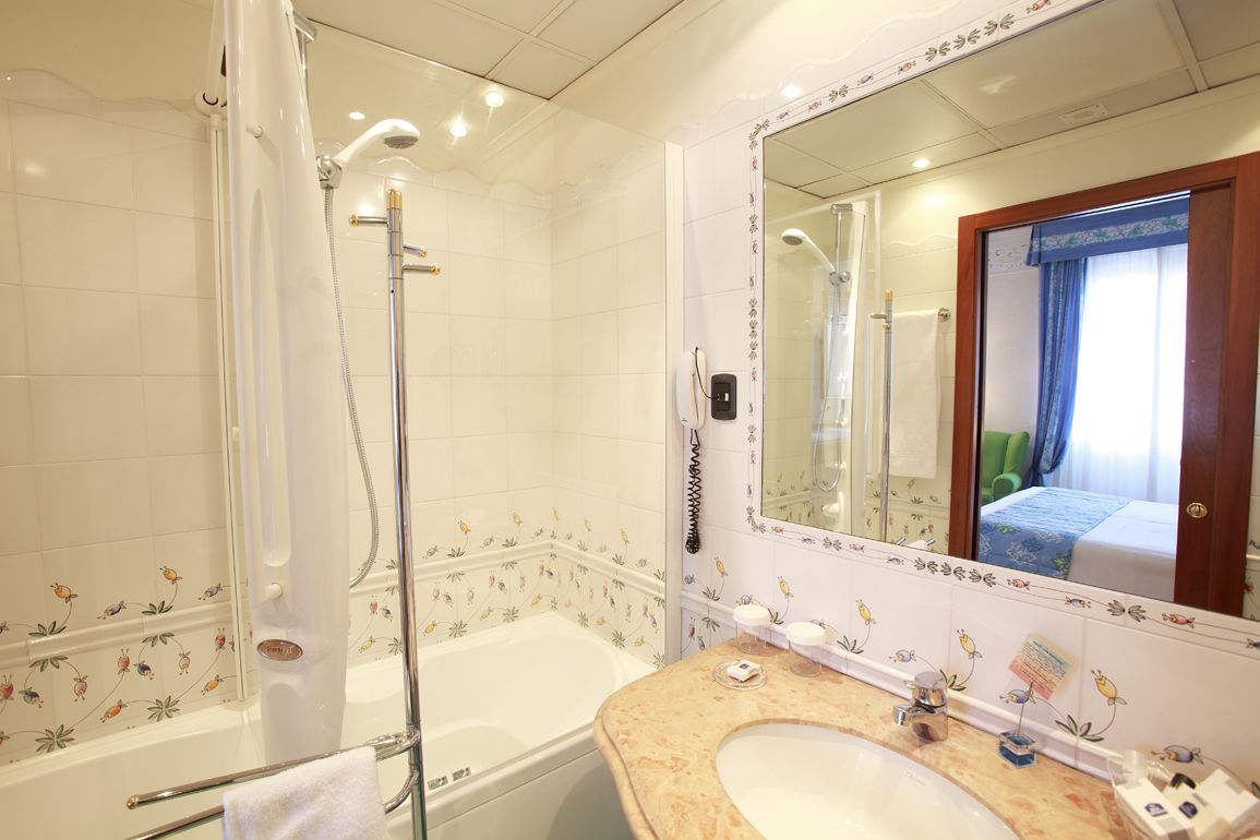 shower, free toiletries, hair dryer, bidet