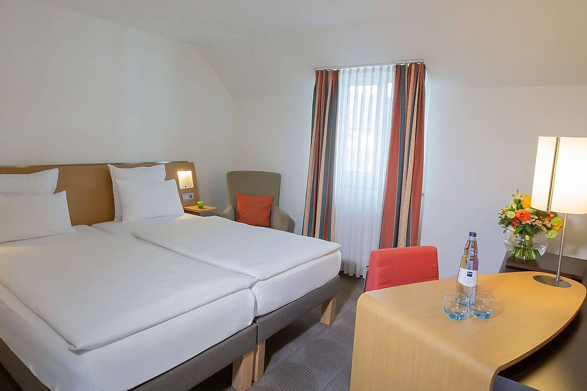 In-room safe, desk, laptop workspace, blackout drapes