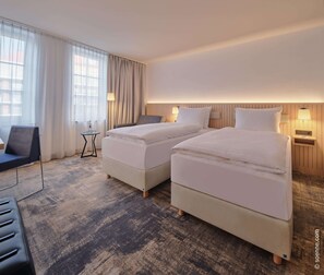 Superior Twin Room | In-room safe, desk, laptop workspace, blackout curtains