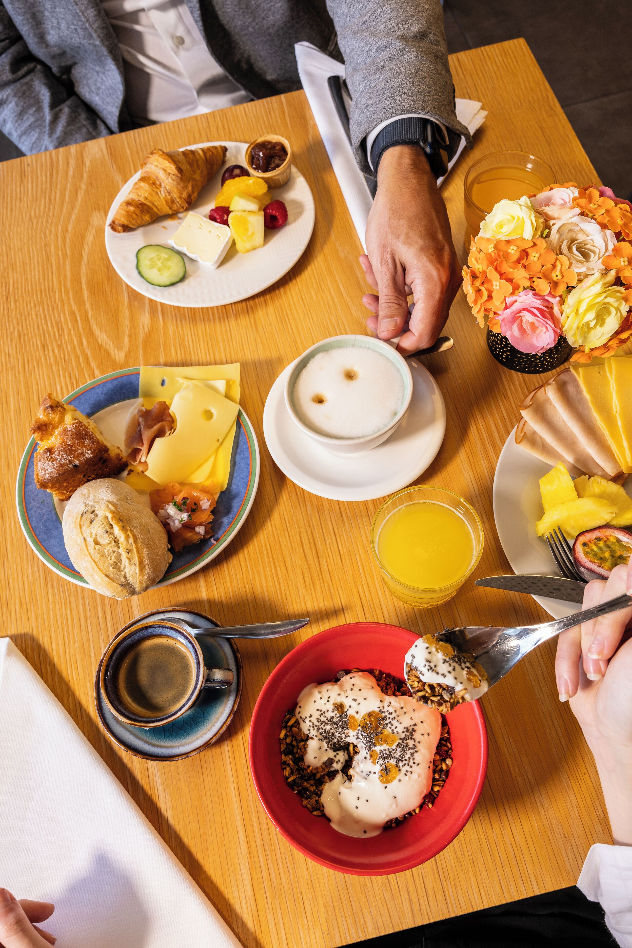 Daily buffet breakfast (EUR 26 per person)