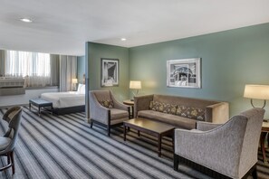 Deluxe Suite, 1 King Bed, Accessible, Non Smoking (Walk-in Shower;with Sofabed) | Pillow-top beds, in-room safe, desk, laptop workspace