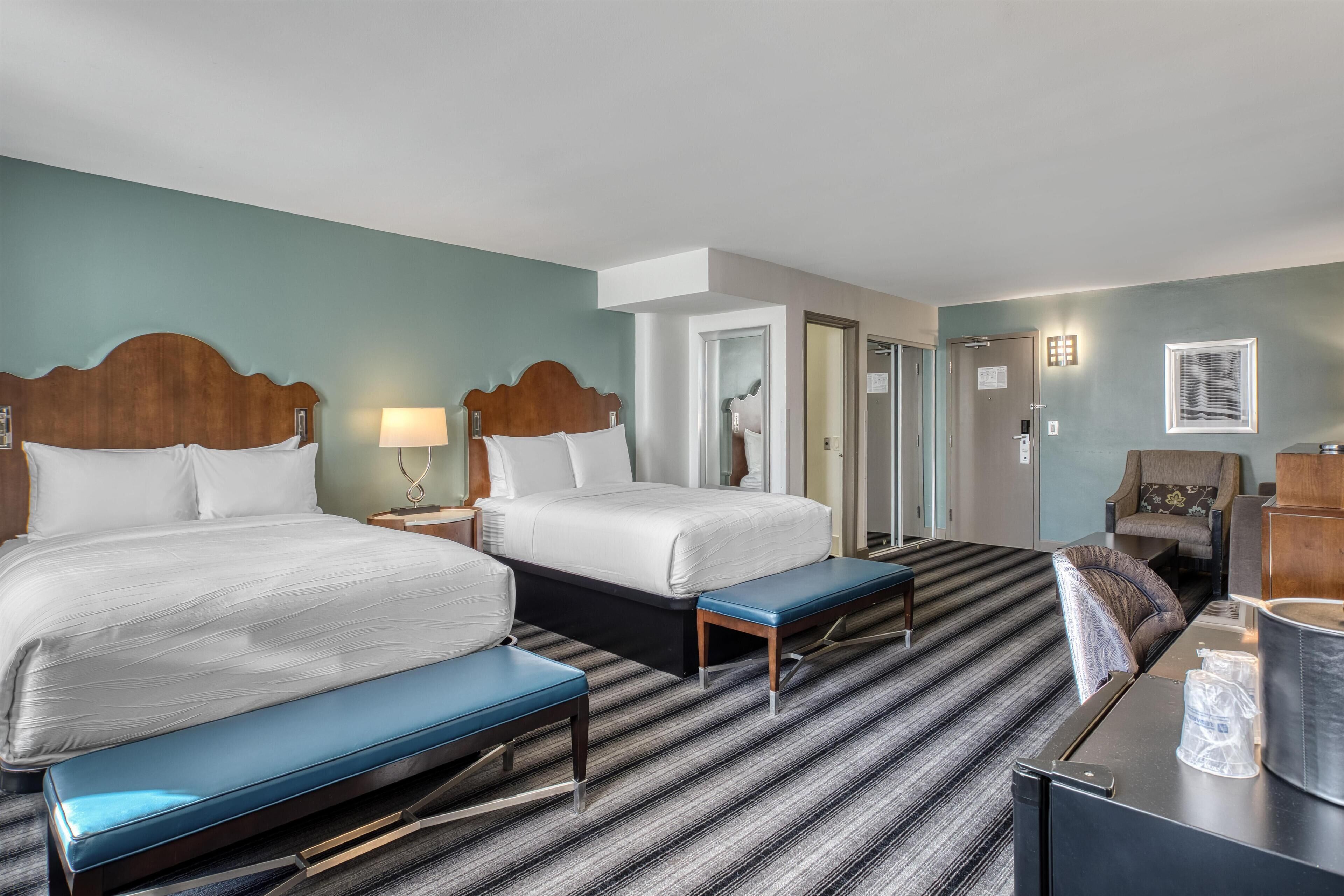 Premium Suite, 2 Double Beds, Non Smoking, Refrigerator (with Sofabed) | Pillowtop beds, in-room safe, desk, laptop workspace