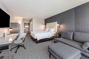 Room, 1 King Bed with Sofa bed | Premium bedding, individually decorated, individually furnished, desk