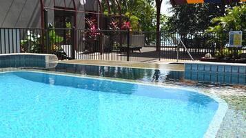2 outdoor pools, open 7:30 AM to 10:30 PM, sun loungers