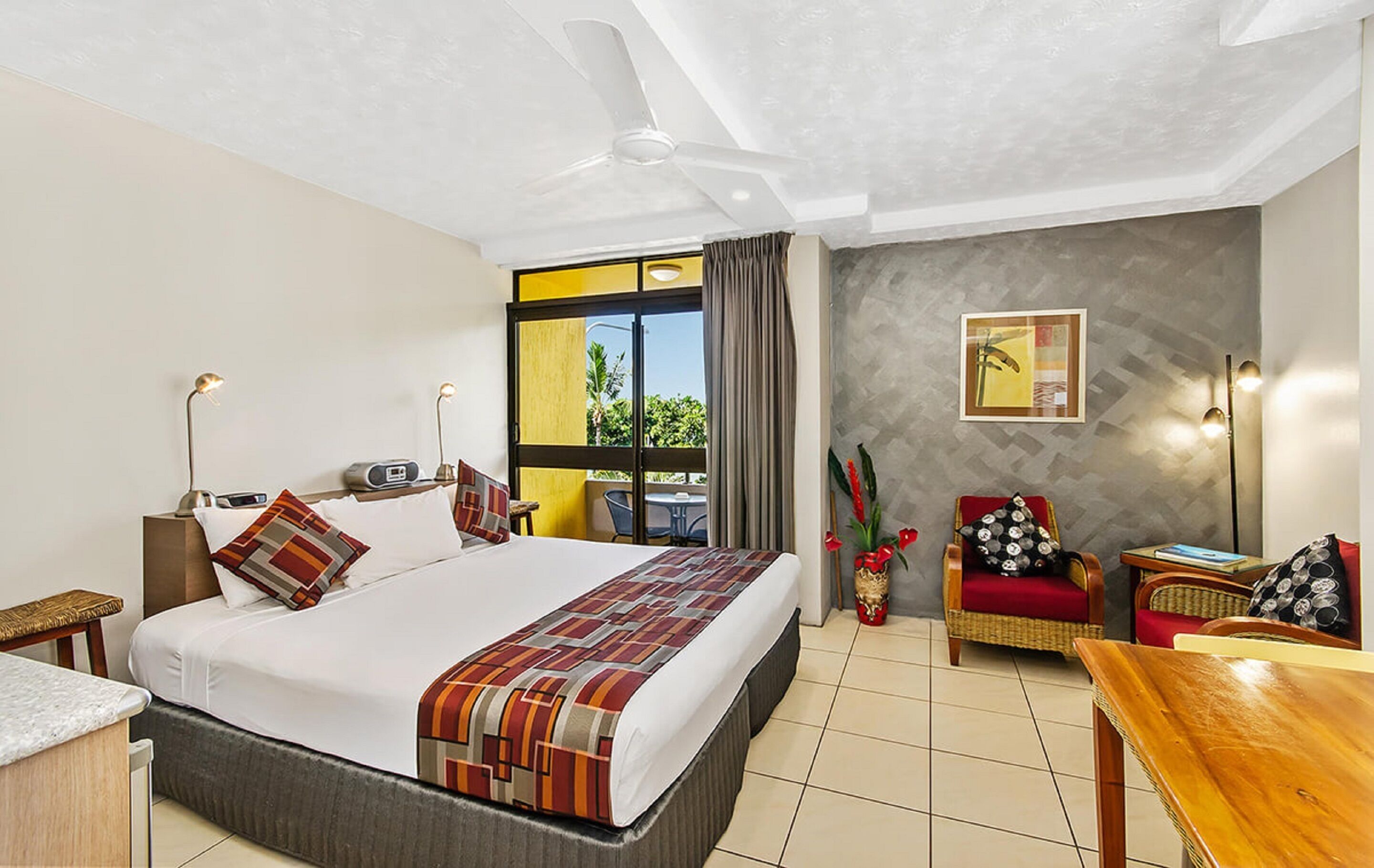 1 bedroom, individually decorated, individually furnished, desk