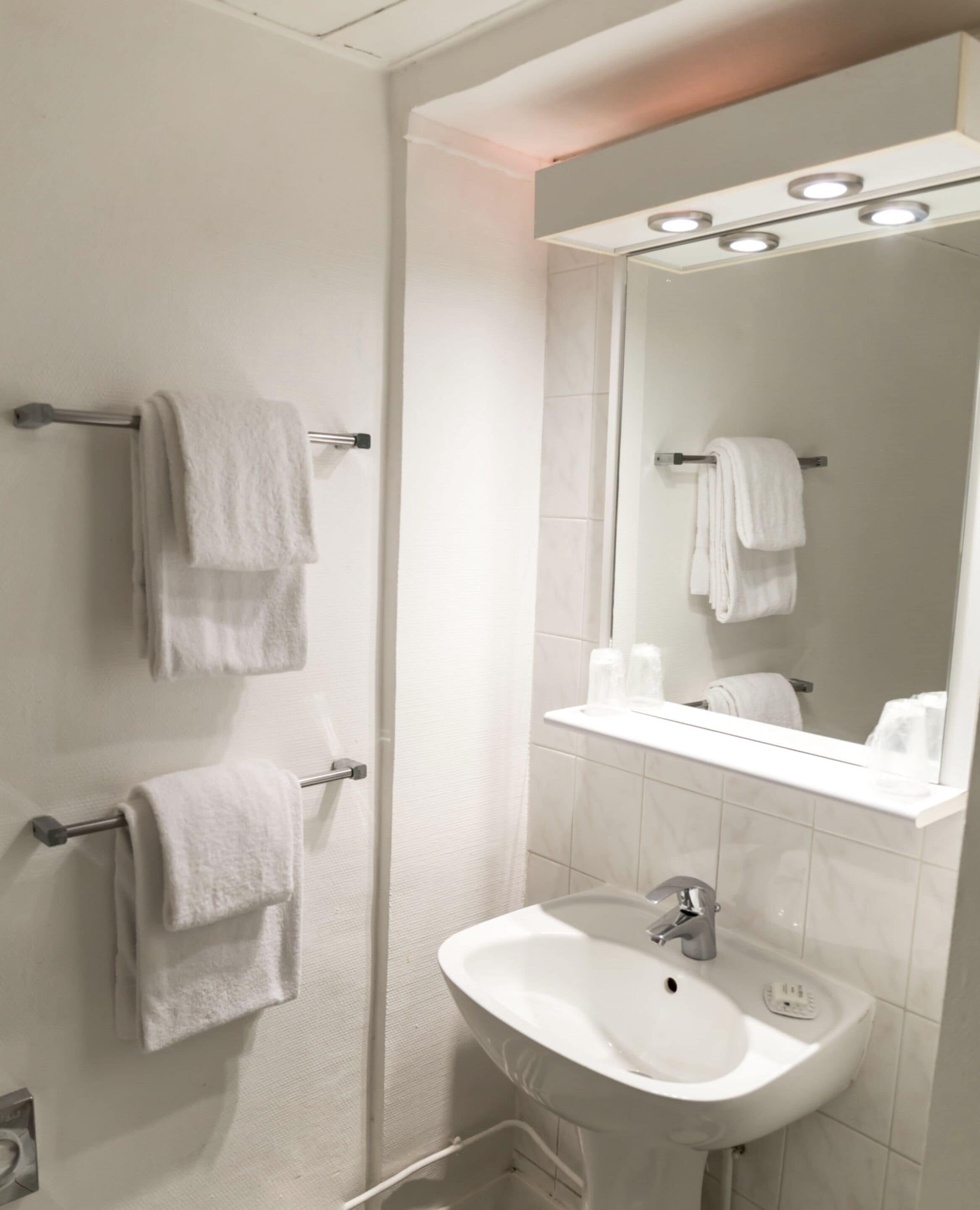 free toiletries, hair dryer, towels