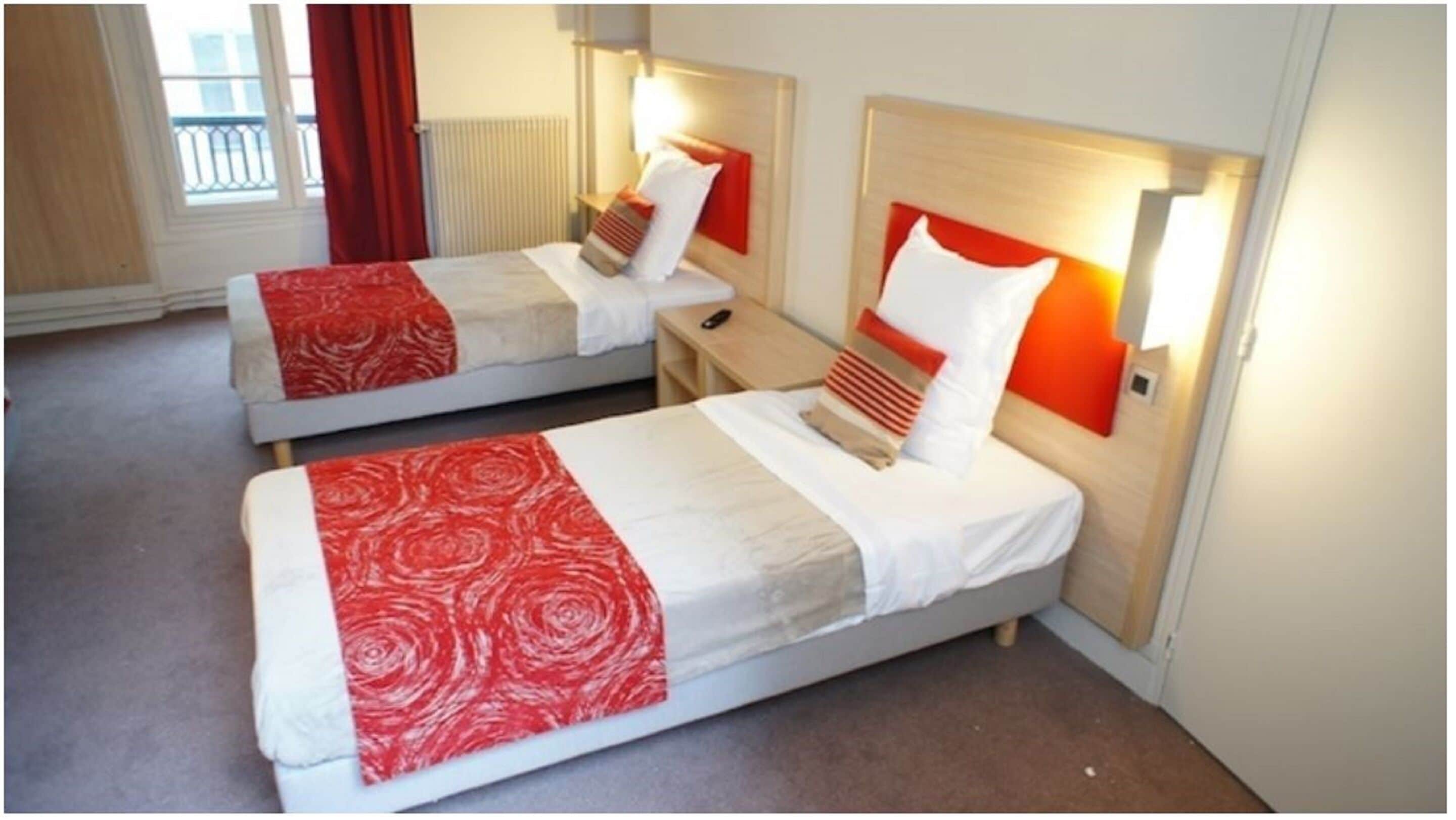 twin room | in-room safe, desk, blackout curtains, iron/ironing board