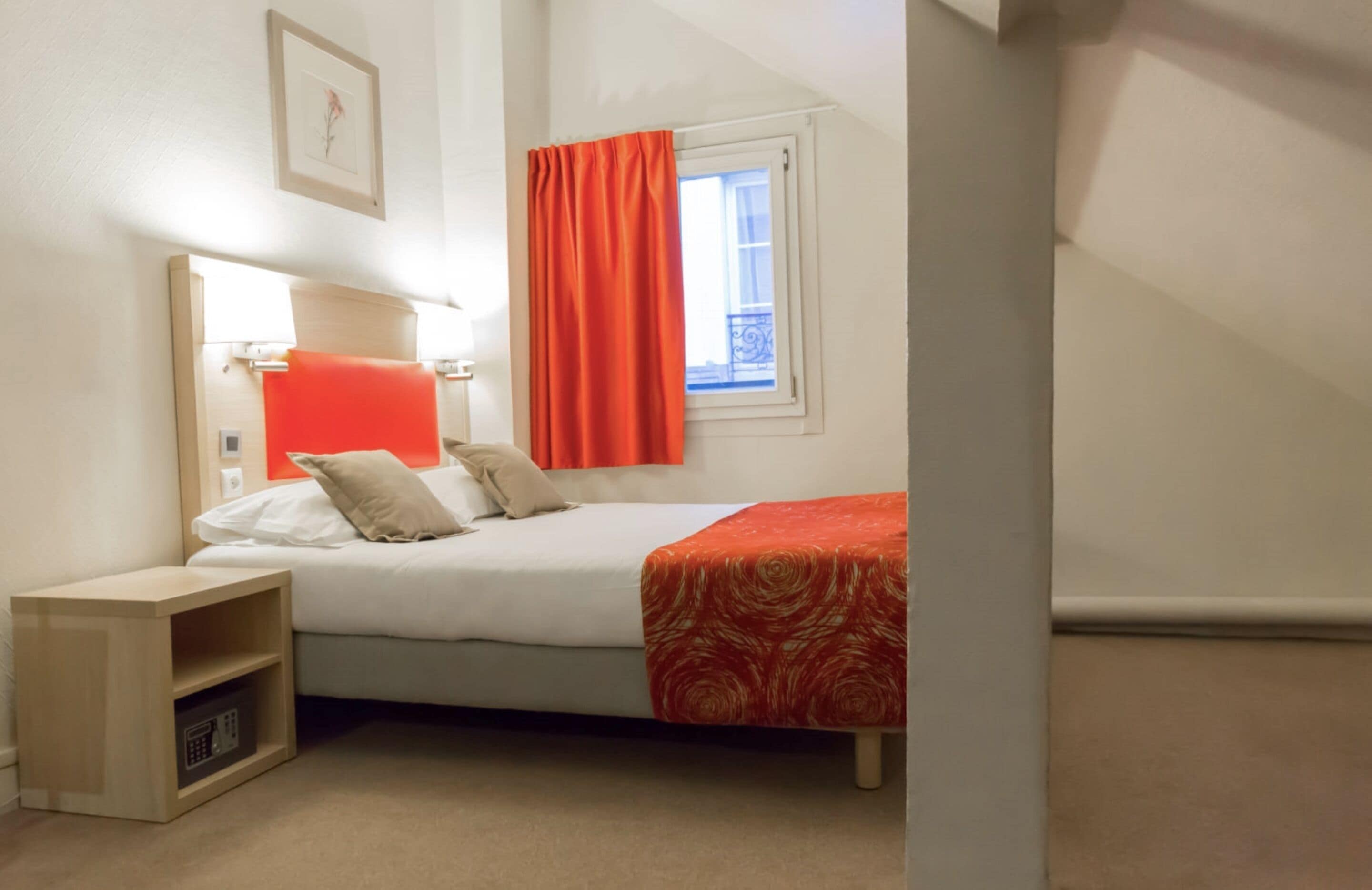 family room | in-room safe, desk, blackout curtains, iron/ironing board