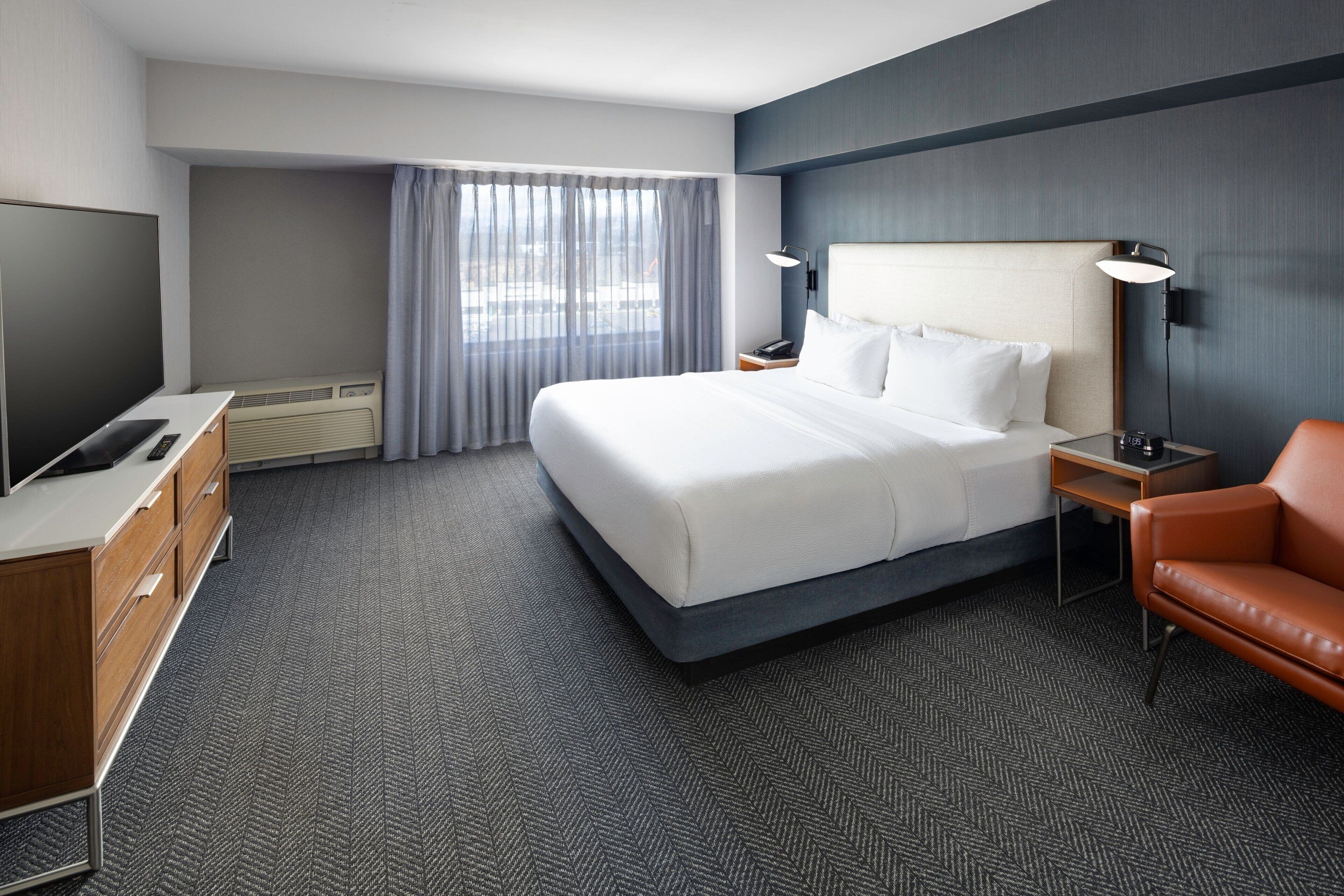 junior suite, 1 king bed with sofa bed | premium bedding, desk, laptop workspace, iron/ironing board