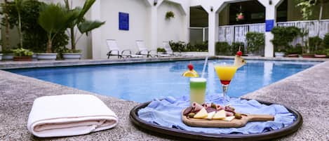 Indoor pool, open 8:00 AM to 10 PM, sun loungers