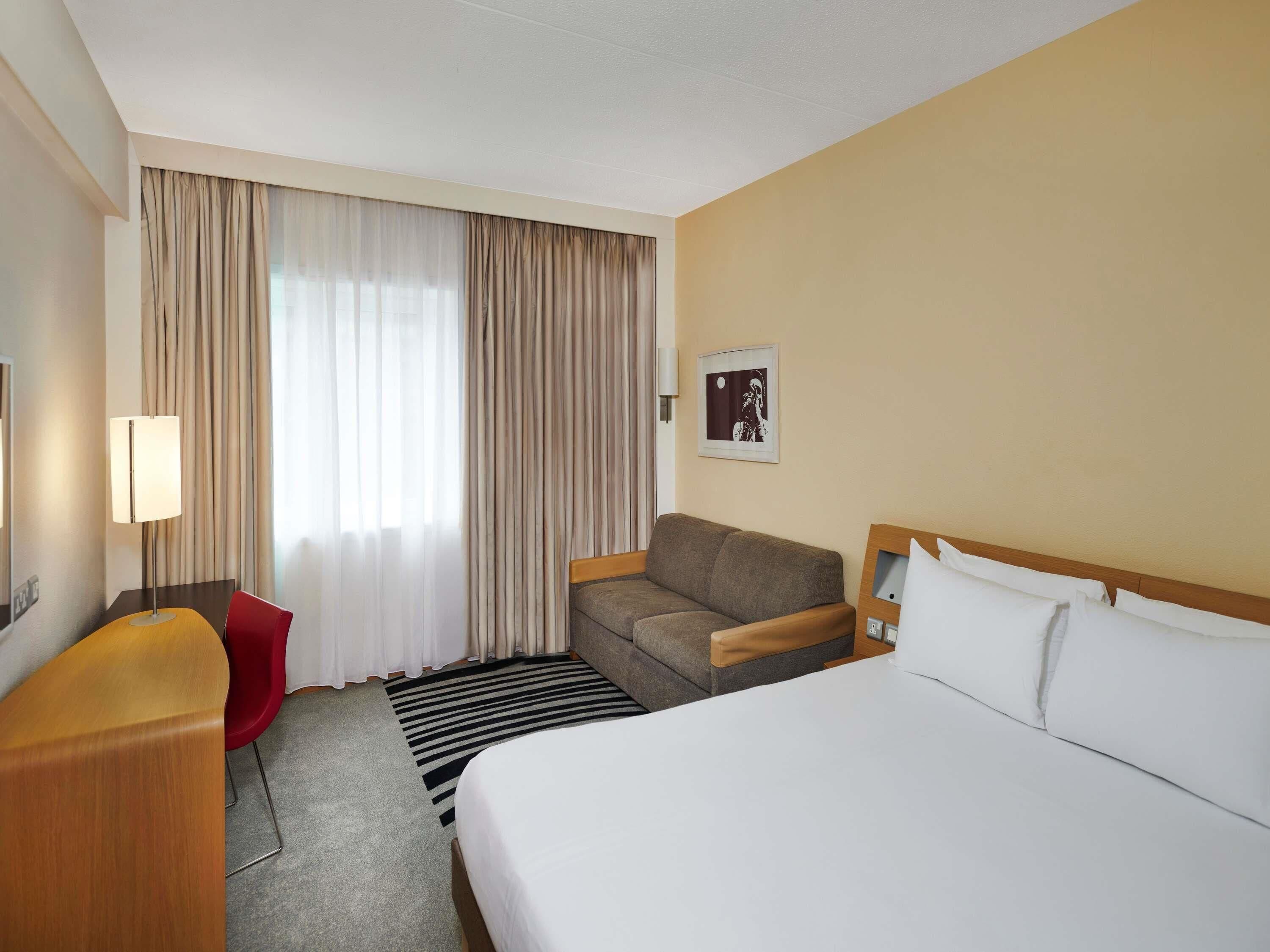 In-room safe, desk, laptop workspace, blackout drapes