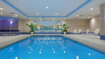 Indoor pool, seasonal outdoor pool, pool umbrellas, sun loungers