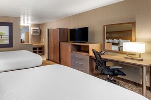 1 bedroom, desk, laptop workspace, iron/ironing board