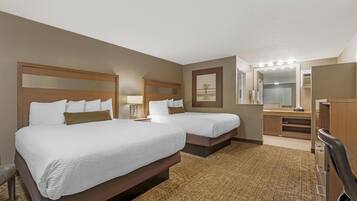 Standard Room, 2 Queen Beds, Accessible, Refrigerator & Microwave | Desk, laptop workspace, iron/ironing board, free cribs/infant beds