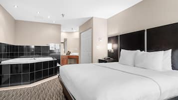 Suite, 1 King Bed, Non Smoking, Kitchenette | Premium bedding, desk, laptop workspace, blackout drapes