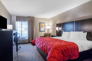 1 dormitorio, ropa de cama de alta calidad, escritorio