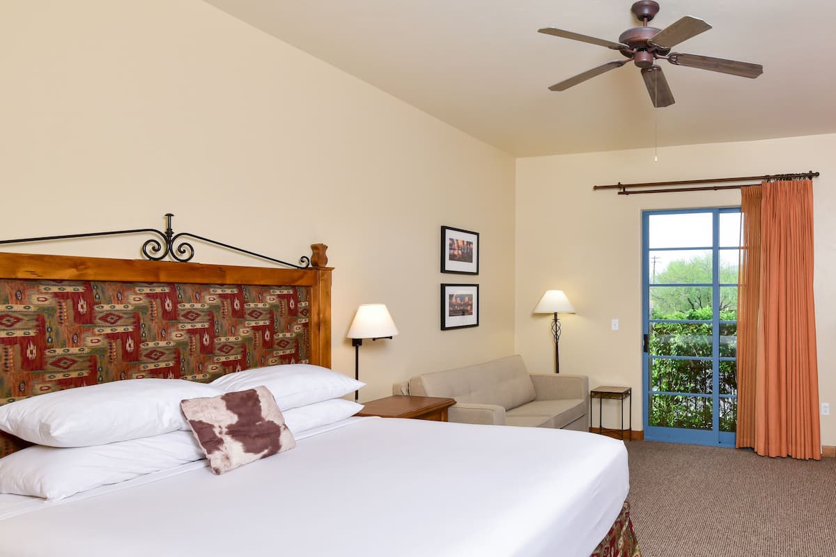 Premium bedding, memory-foam beds, in-room safe, desk