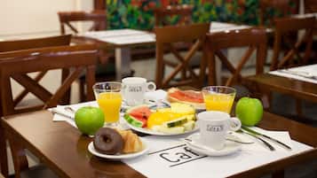 Daily buffet breakfast (EUR 18 per person)
