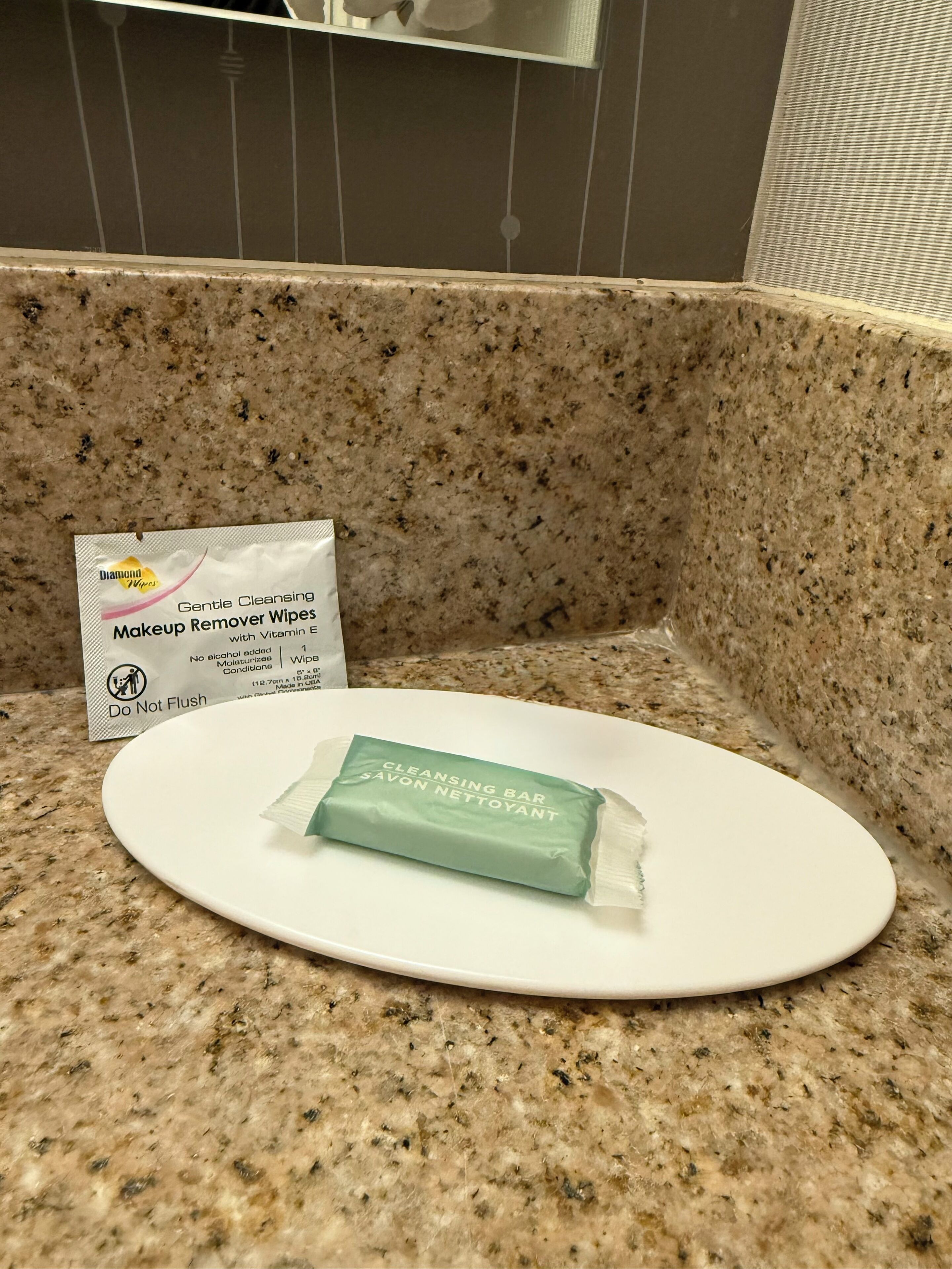 combined shower/bathtub, free toiletries, hair dryer, towels