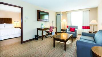 Premium bedding, pillow-top beds, in-room safe, desk