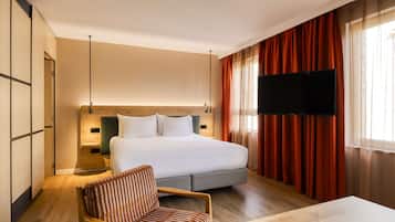 1 slaapkamer, luxe beddengoed, donsdekens, een minibar