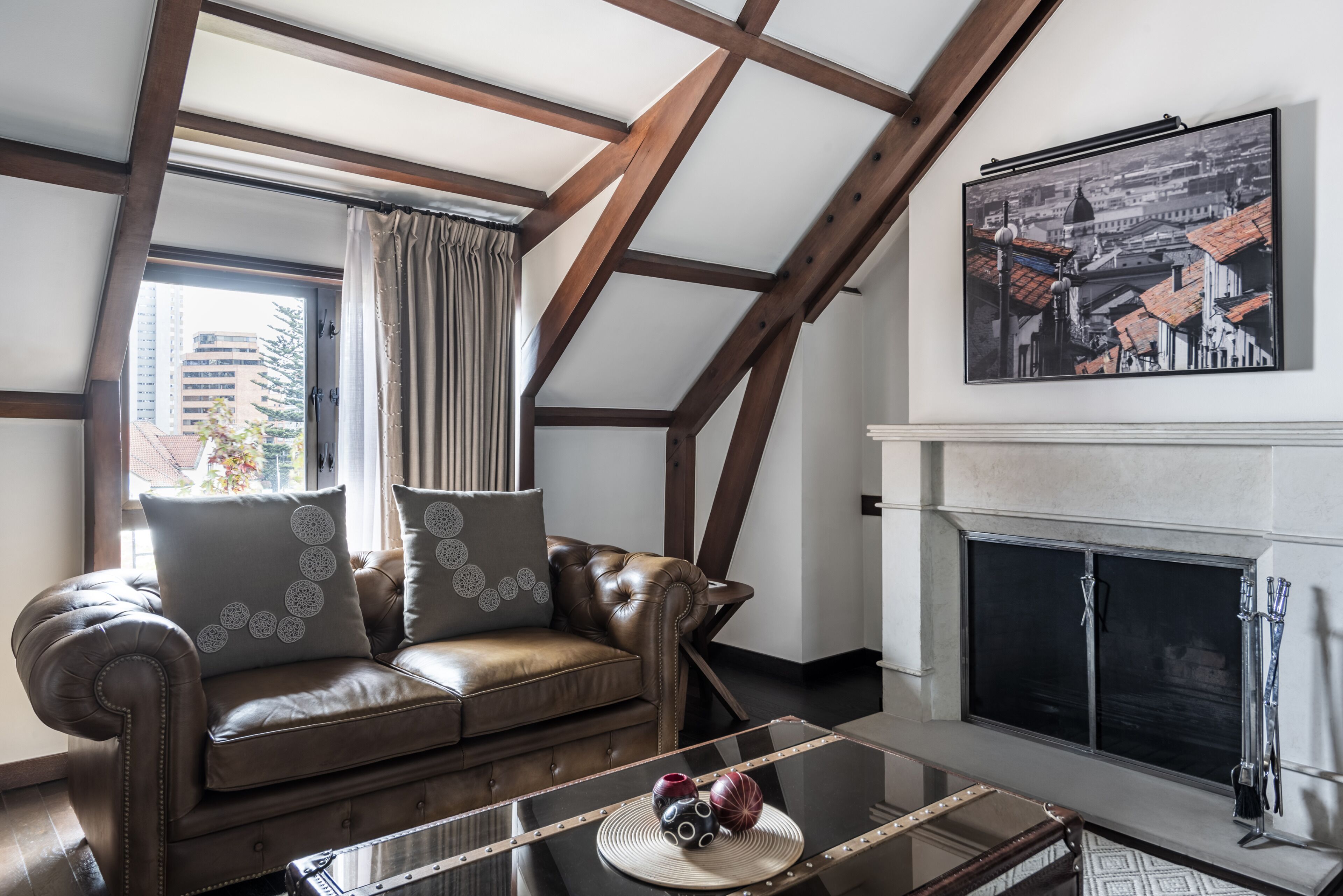 one-bedroom suite with fireplace | view from room