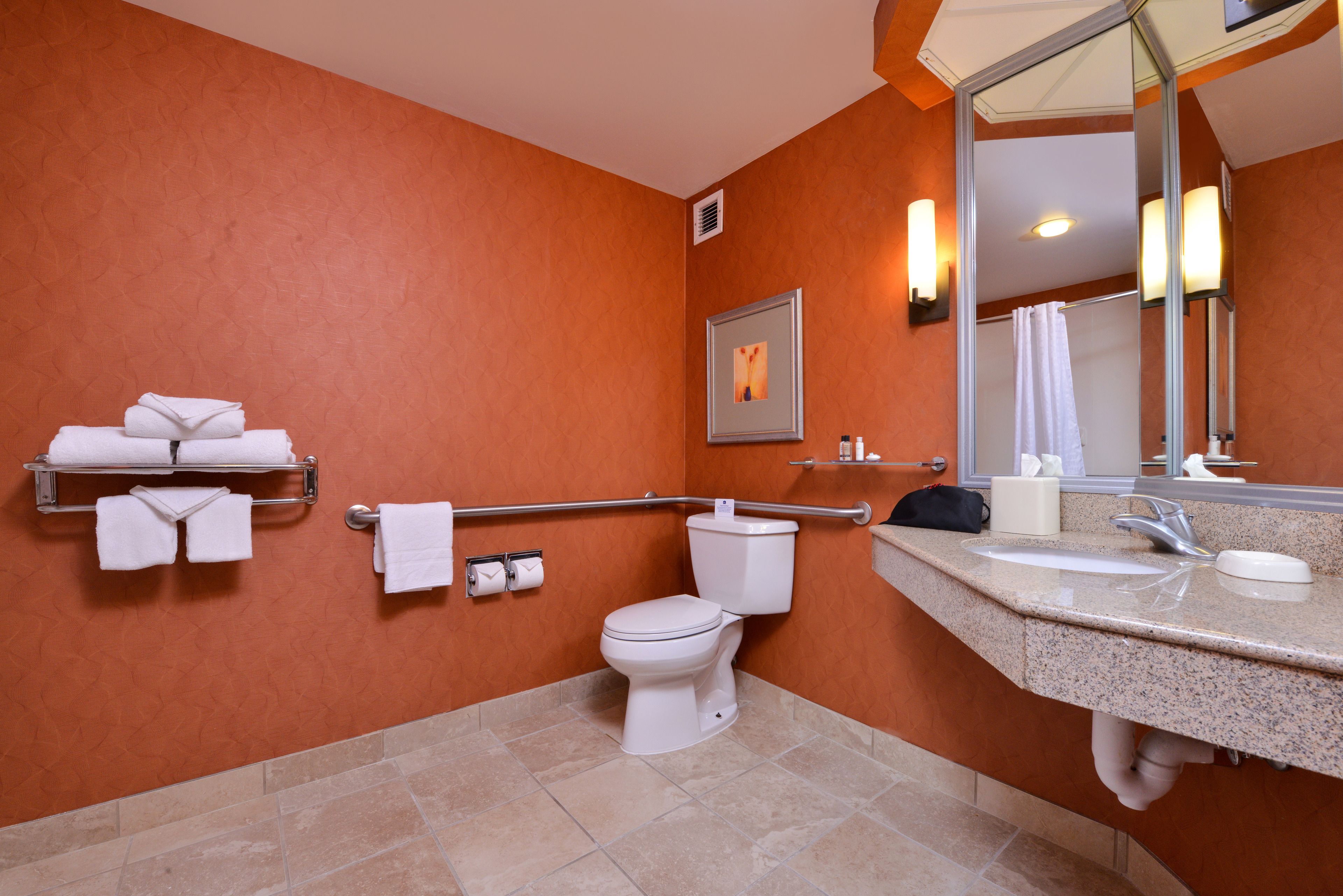 free toiletries, hair dryer, towels, soap