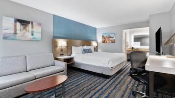 Businesshuone, 1 suuri parisänky, tupakointi kielletty, jääkaappi ja mikroaaltouuni (with Sofabed) | Tallelokero huoneessa, työpöytä