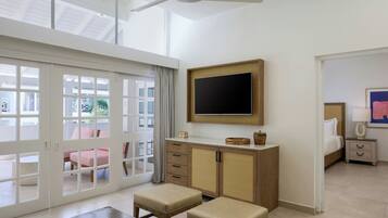 Deluxe, Adults Only, 1 Bedroom Suite | Ropa de cama de alta calidad y edredón