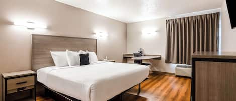 Blackout curtains, free WiFi, bed sheets