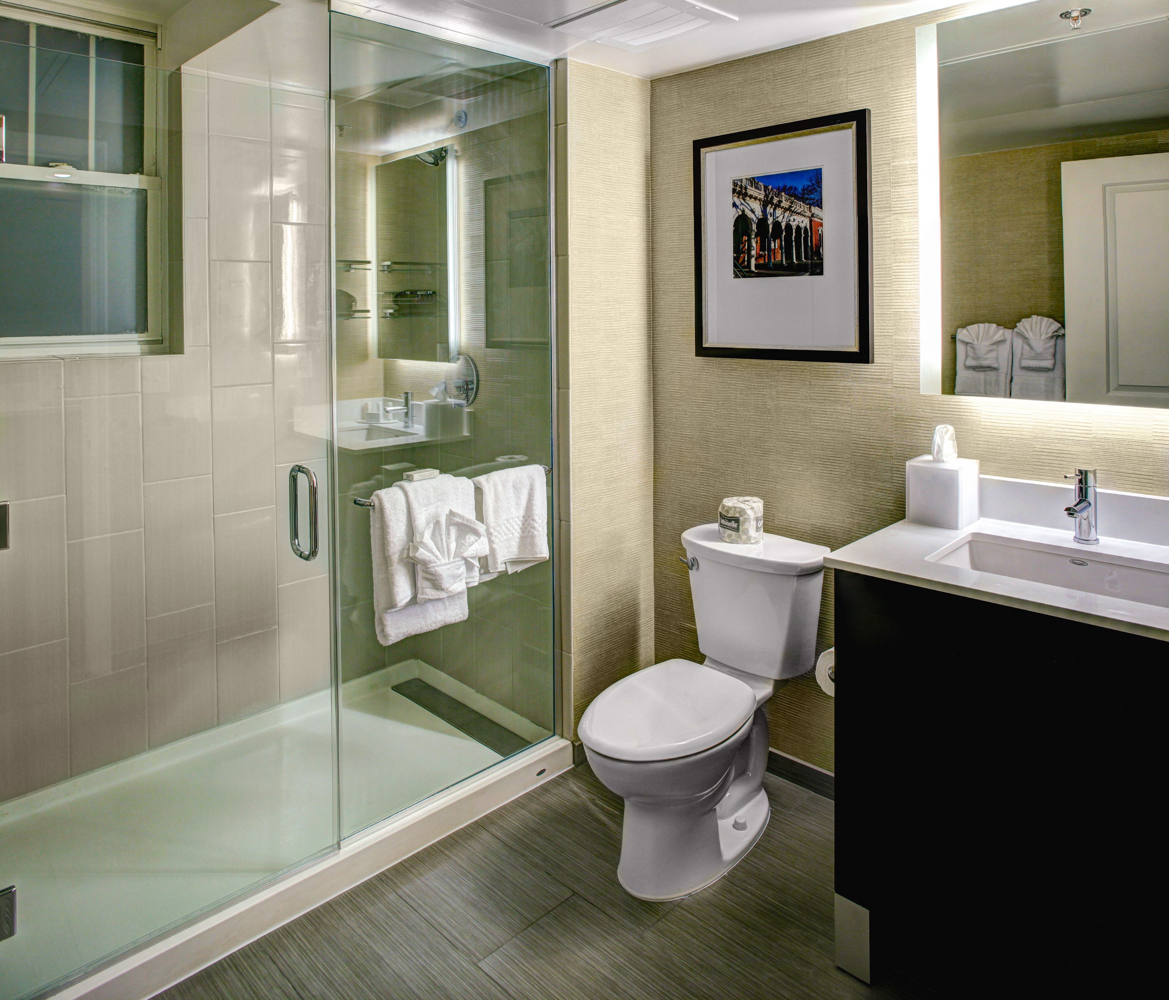 studio, 1 queen bed (balcony) | bathroom | combined shower/bathtub, free toiletries, hair dryer, towels