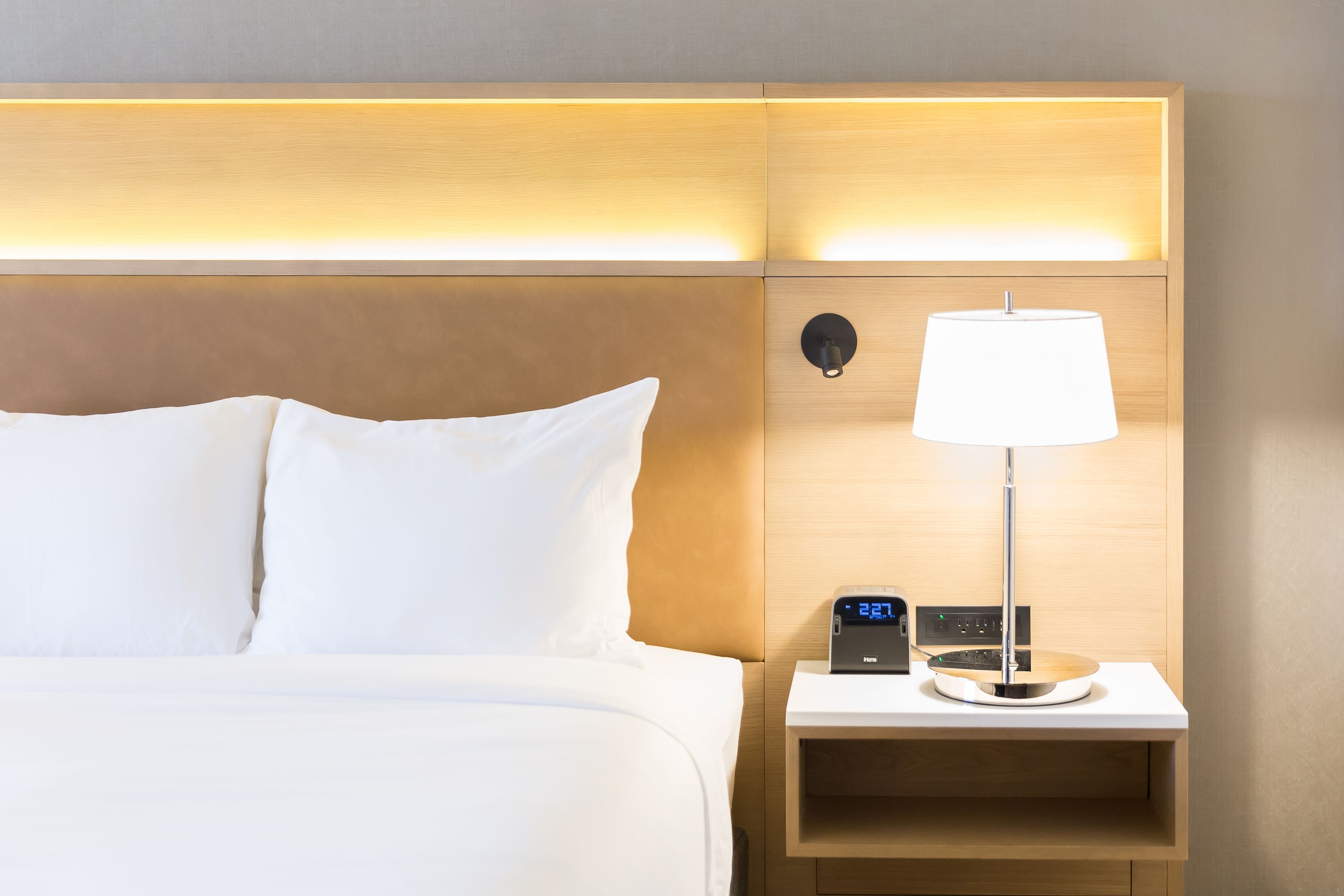 Pillow-top beds, desk, blackout curtains, iron/ironing board