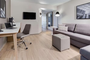 Suite, 1 Bedroom, Non Smoking | Pillow-top beds, desk, blackout curtains, iron/ironing board