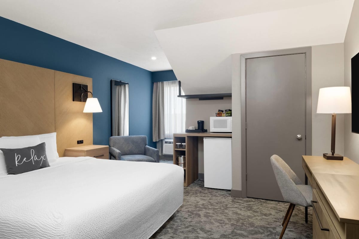 Room, 1 King Bed, Non Smoking | Premium bedding, desk, laptop workspace, iron/ironing board